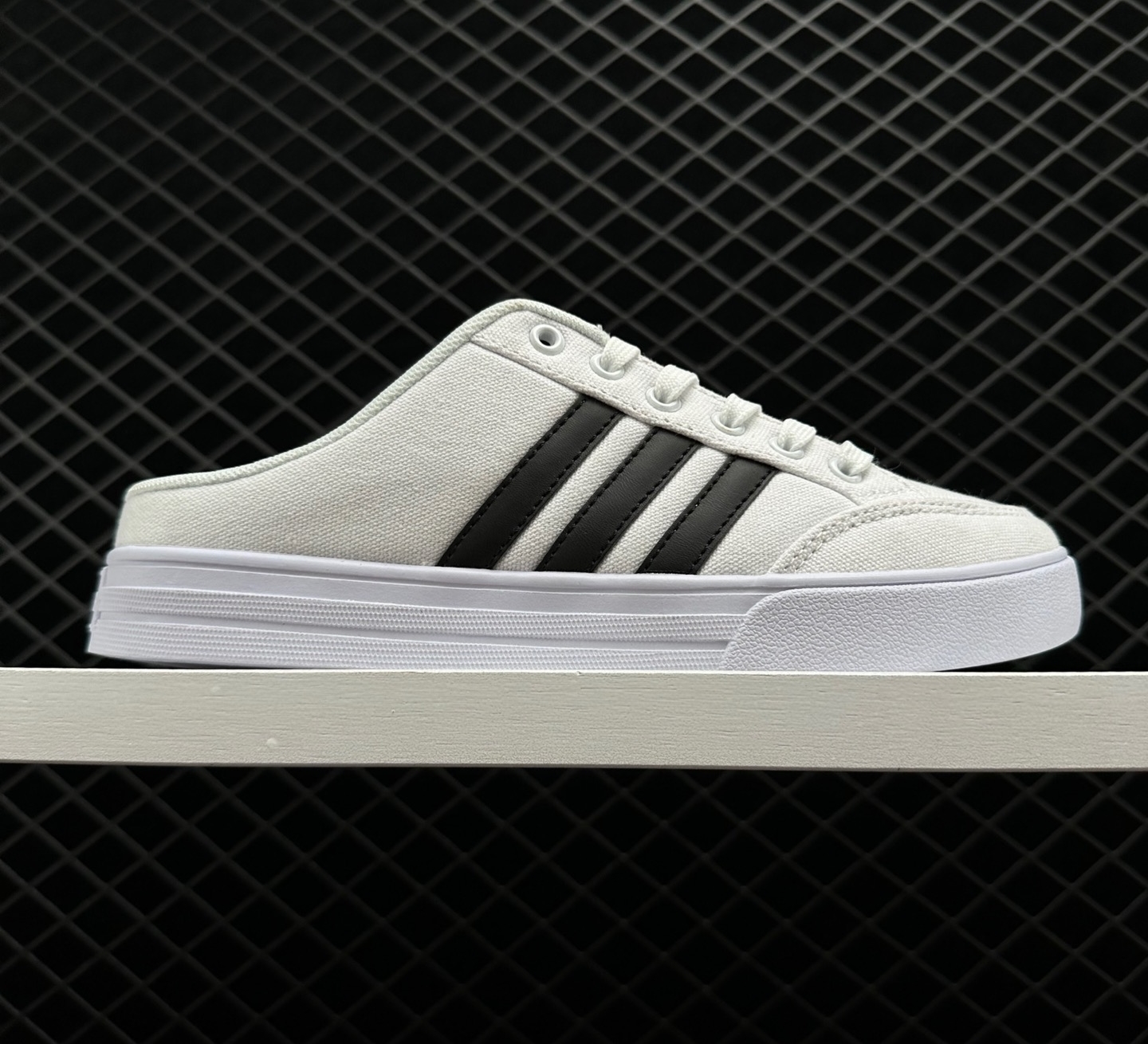 Adidas VS Set Mule 'White Black' FX4849 - Shop Now for Trendy Style!